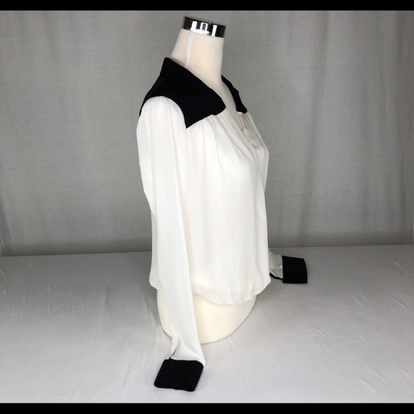 ✨HP✨Michael Stars Black/Ivory Long Sleeve Top S - Picture 2 of 7